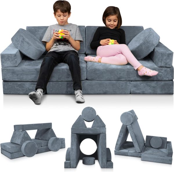 14pcs Modular Kids Play Couch, Child Sectional Sofa WK-SF5