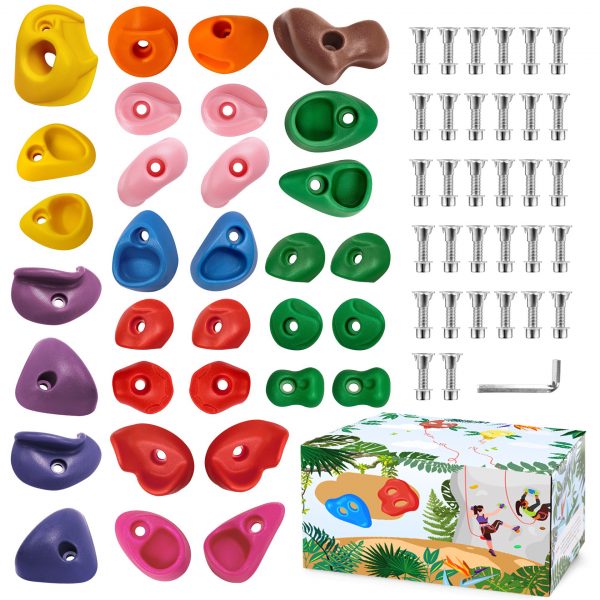 32 Rock Climbing Holds Multi Size for Kids WK-PY