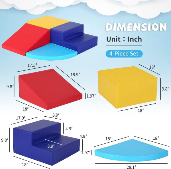 4-Piece SoftZone Climb and Crawl Playset