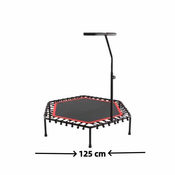 49‘’ Silent Mini Trampoline with Adjustable Handle Bar Baby Trampoline WK-4815