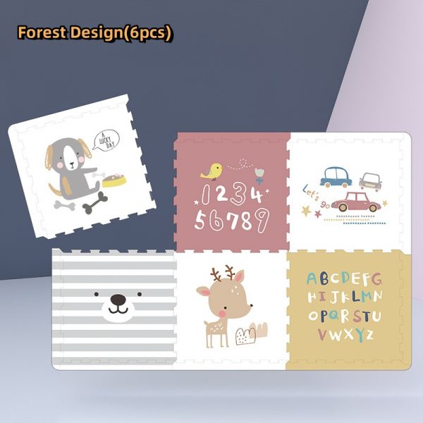 6pcs XPE Mat Forest Design WK-XPESL