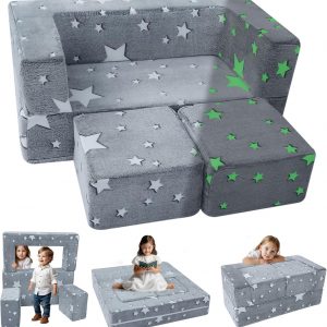 Glow in The Dark Baby Modular Dinosaur Couch