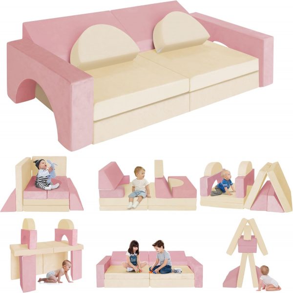 8PCS Modular Kids Play Couch