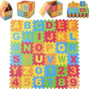 Alphabet & Numbers rubber EVA Foam Puzzle Play Mat floor WK-1448