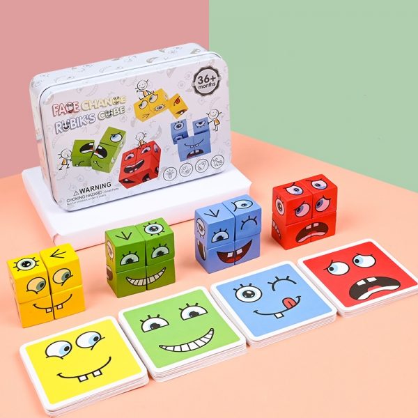 Changing Face Cube Blocks Toy wk-1842