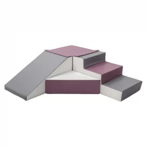 3 Step Softplay Zone --Purple/Grey WK-12633