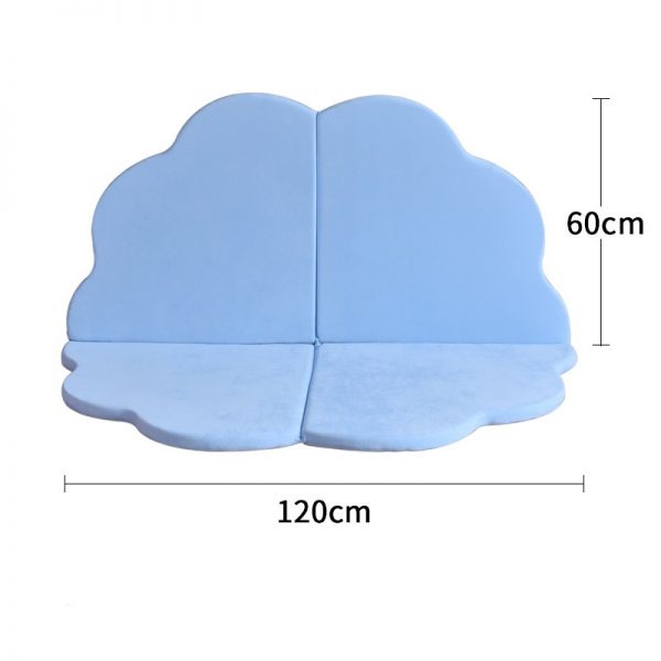 Indoor Foldable Four-leaf clover Crawlin Mat Blue WK-FP001