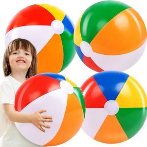 Large Rainbow Beach Ball Inflatable Pool Toys WK-192-1