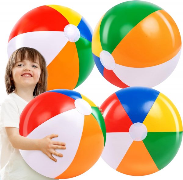 Large Rainbow Beach Ball Inflatable Pool Toys WK-192-1