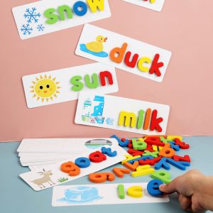 Montessori Toys Spelling Matching Letter Games WK-154