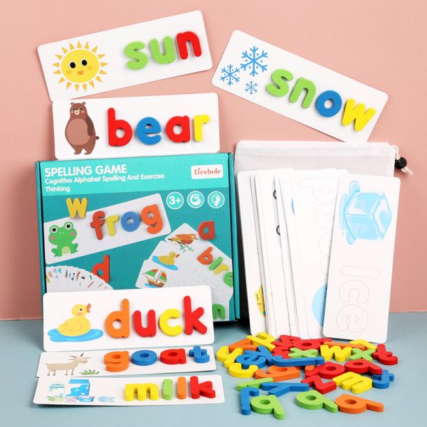 Montessori Toys Spelling Matching Letter Games WK-154