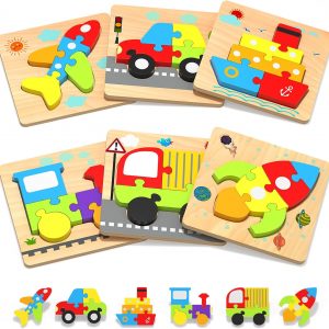 Montessori Wooden Jigsaw Puzzle Toy Vehicle WK-020