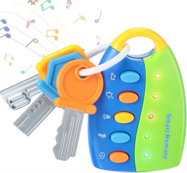 Musical Smart Remote Key Toy Fake Car Toy Keys with Sound and Lights WK-1350