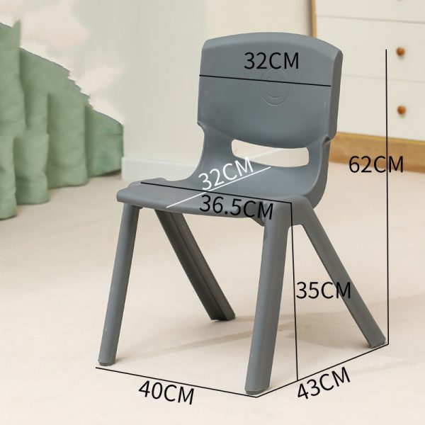 Plastic Stackable School Chairs (Dark Grey) WK-XLYSH