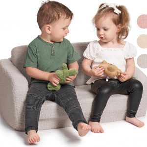 Sturdy Kids Couch and Chair for Fun Play Time or Comfy Lounging - The Perfect 2 in 1