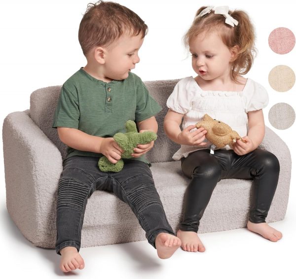 Sturdy Kids Couch and Chair for Fun Play Time or Comfy Lounging - The Perfect 2 in 1