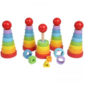 Wooden Rainbow Apilable Inteligente Toy WK-1123