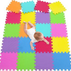 Kid's Puzzle Exercise Play Mat with EVA Foam Interlocking Tiles--WK-0013