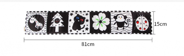 Montessori Black and White High Contrast Cloth Book Activities - Image 2